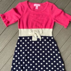 Polka dot knit dress